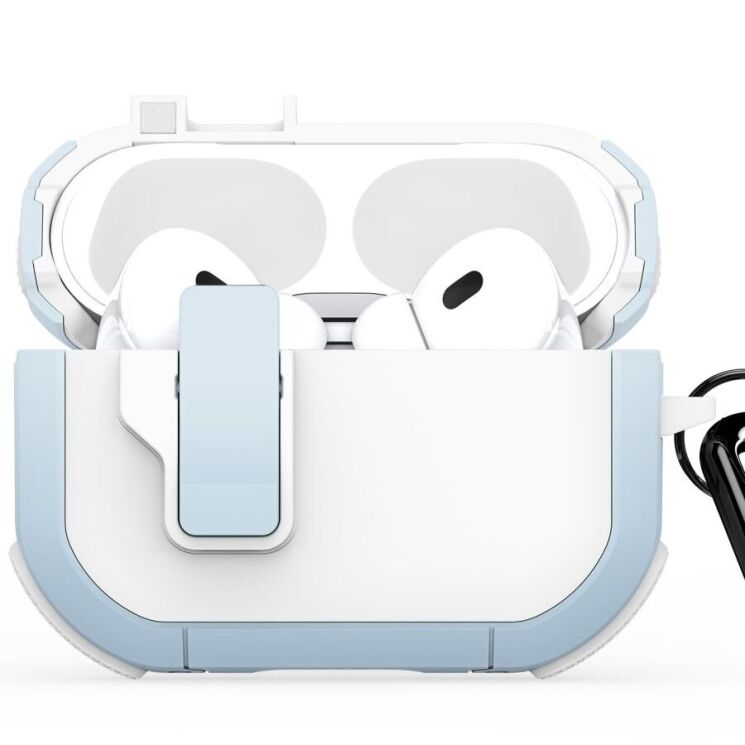 Захисний чохол DUX DUCIS PECP Series для Apple AirPods Pro 2 - White / Blue: фото 2 з 10