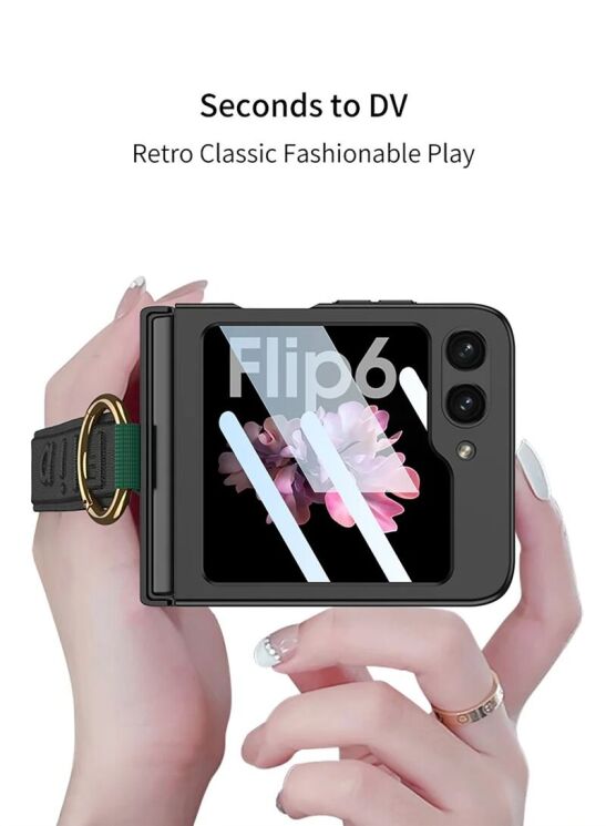 Захисний чохол GKK Hand Strap для Samsung Galaxy Flip 6 - Purple: фото 5 з 14