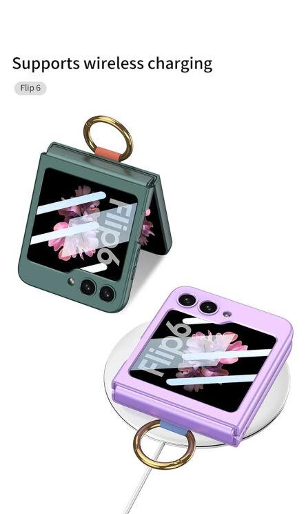 Захисний чохол GKK Hand Strap для Samsung Galaxy Flip 6 - Purple: фото 9 з 14