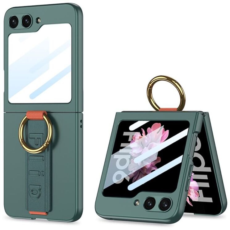 Захисний чохол GKK Hand Strap для Samsung Galaxy Flip 6 - Green: фото 1 з 14