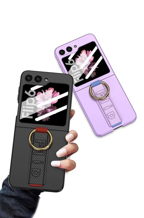 Захисний чохол GKK Hand Strap для Samsung Galaxy Flip 6 - Purple: фото 14 з 14