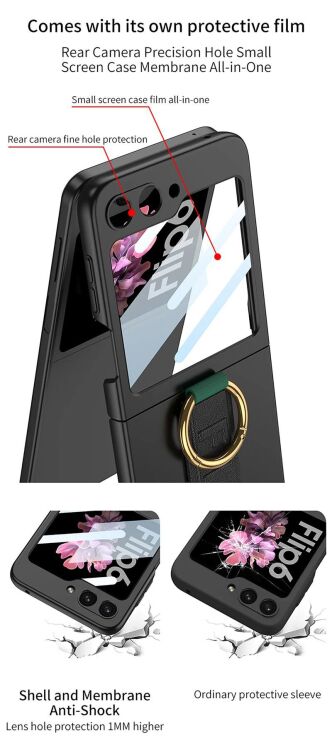 Захисний чохол GKK Hand Strap для Samsung Galaxy Flip 6 - Purple: фото 8 з 14