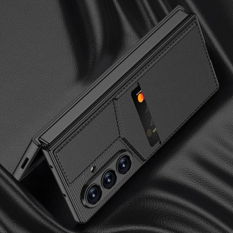 Захисний чохол GKK Wallet Kickstand для Samsung Galaxy Fold 7 - Titanium Grey: фото 2 з 9