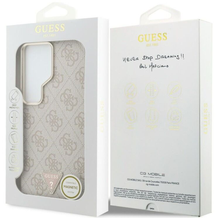 Захисний чохол Guess 4G Triangle Logo MagSafe для Samsung Galaxy S26 Ultra (S948) GUHMS26LP4GTDGMP - Pink: фото 8 з 8