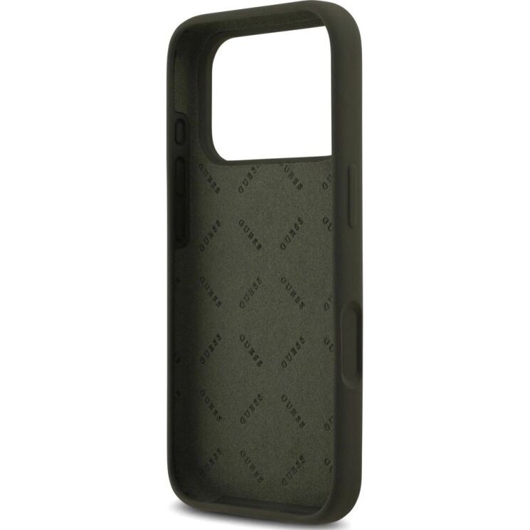 Защитный чехол Guess Silicone Big 4G Script для iPhone 17 Pro (GUHCP17LSC4GSMA) - Khaki: фото 7 из 8
