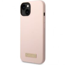 Захисний чохол Guess Silicone Metal Logo MagSafe для Apple iPhone 14 Plus - Pink: фото 1 з 4