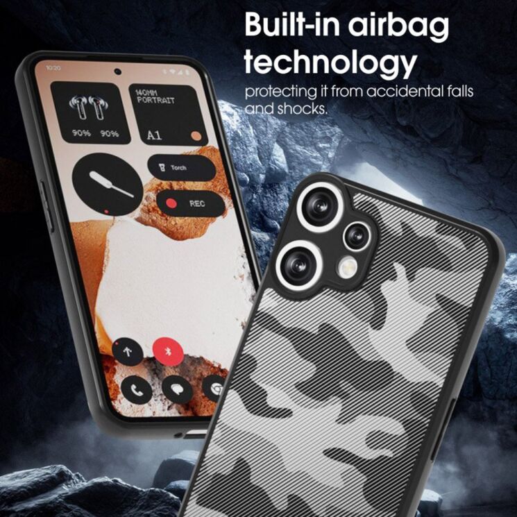 Захисний чохол IBMRS Military для Nothing CMF Phone 2 Pro - Grid Camouflage: фото 4 з 8