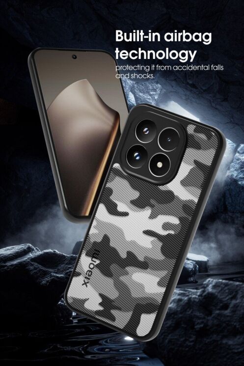 Захисний чохол IBMRS Military для Xiaomi 15T - Grid Camouflage: фото 4 з 7