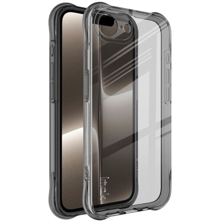 Защитный чехол IMAK Airbag MAX Case для Apple iPhone 16e - Transparent Black: фото 1 из 9