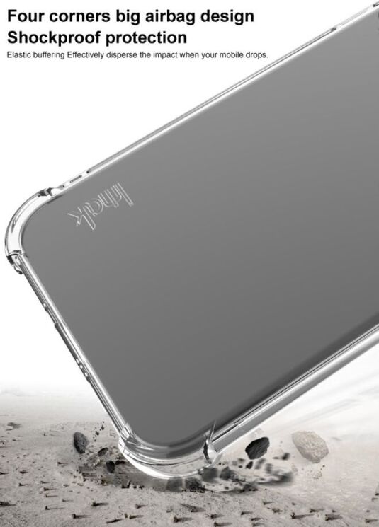 Защитный чехол IMAK Airbag MAX Case для Honor 200 Lite - Transparent Black: фото 7 из 11