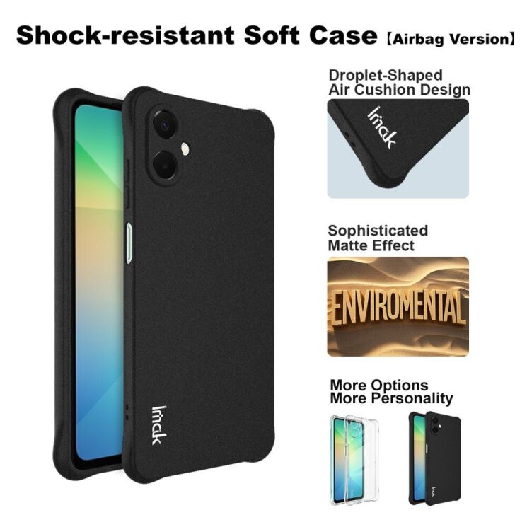 Защитный чехол IMAK Airbag Sand Case для Samsung Galaxy A06 (A065) - Matte Black: фото 4 из 10