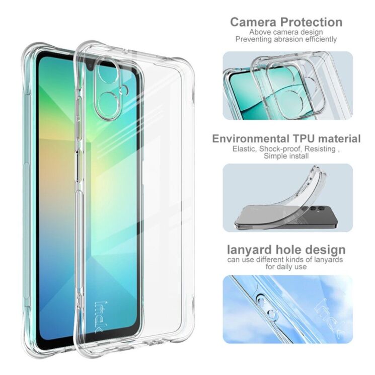 Защитный чехол IMAK Airbag Sand Case для Samsung Galaxy A06 (A065) - Matte Black: фото 7 из 10