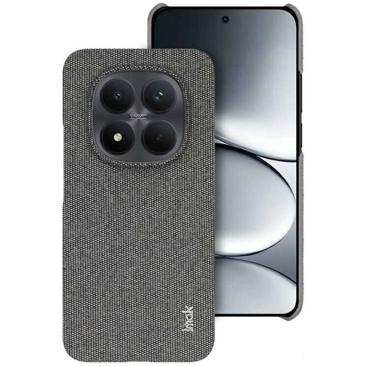 Защитный чехол IMAK Fabric Case для Xiaomi Redmi Note 15 Pro Plus / Poco M8 Pro 5G - Dark Grey: фото 1 из 8