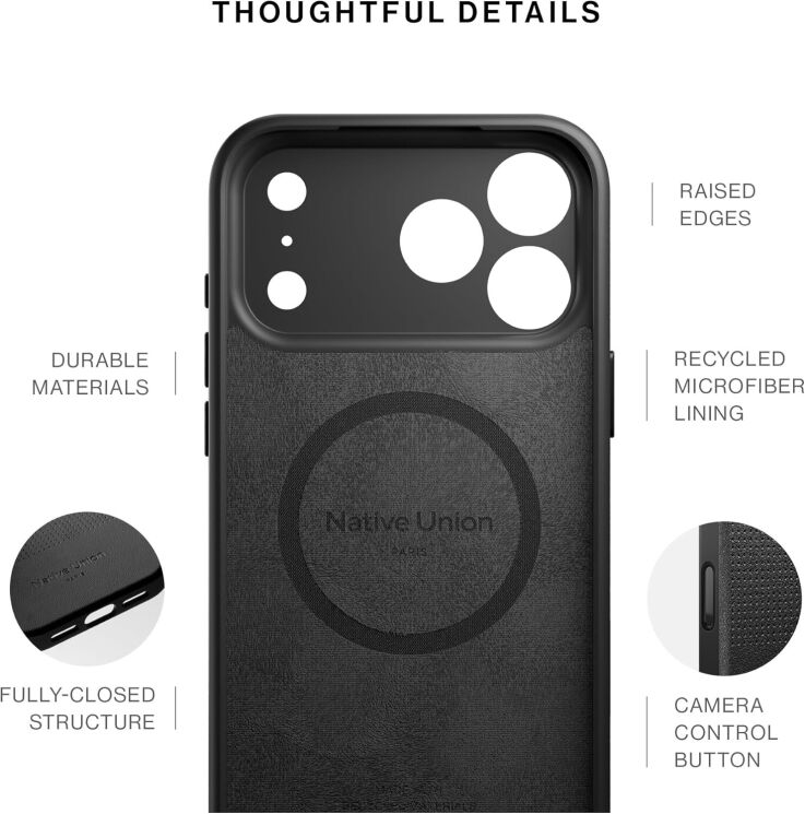 Защитный чехол Native Union Active для iPhone 17 Pro Max (ACTCSE-BLK-NP25PM) - Black: фото 7 из 14