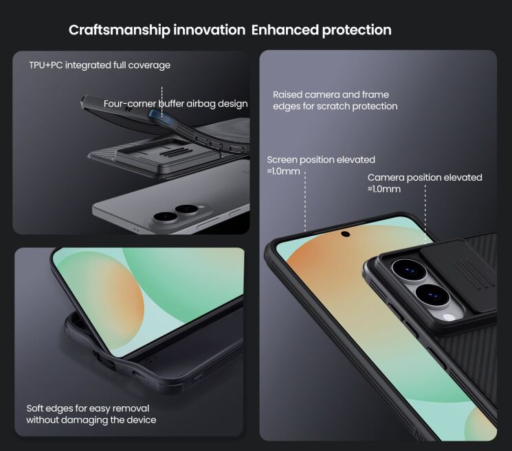 Защитный чехол NILLKIN CamShield Pro (with MagSafe Support) для Samsung Galaxy S25 Edge (S937) - Black: фото 8 из 13