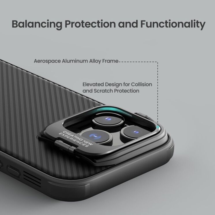 Защитный чехол NILLKIN CamShield Prop Magnetic (Precise Cut-out) для Apple iPhone 16 Pro - Black: фото 10 из 16