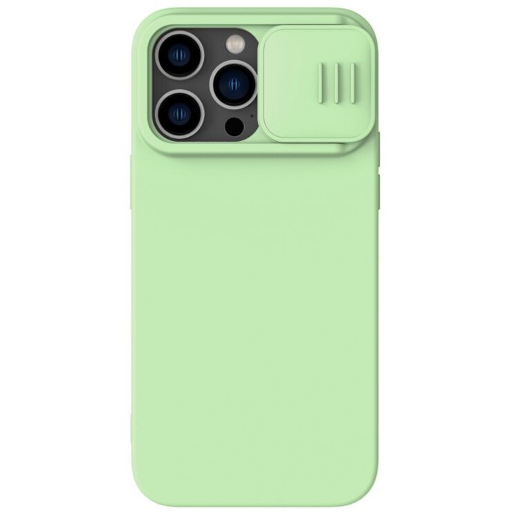 Защитный чехол NILLKIN CamShield Silky Magnetic Silicone Case для Apple iPhone 14 Pro Max - Green: фото 1 из 14
