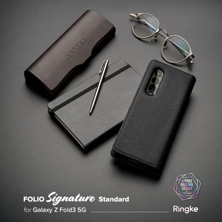 Захисний чохол RINGKE Folio Signature Standard для Samsung Galaxy Fold 3 - Black: фото 2 з 12