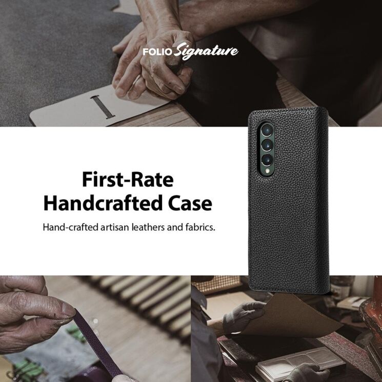 Захисний чохол RINGKE Folio Signature Standard для Samsung Galaxy Fold 3 - Black: фото 4 з 12