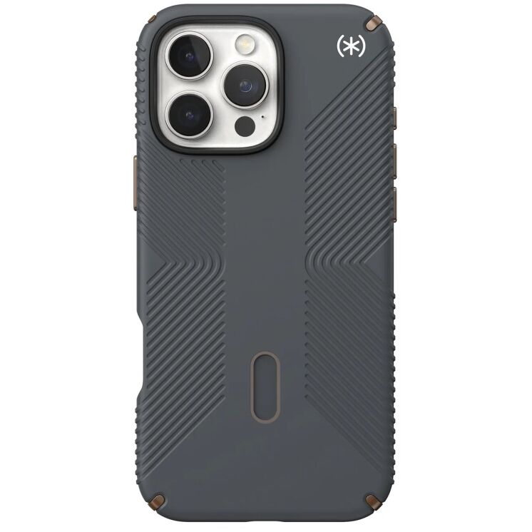 Захисний чохол Speck Presidio2 Grip MagSafe ClickLock для iPhone 16 Pro Max (150725-3212) - Charcoal Gray: фото 2 з 9