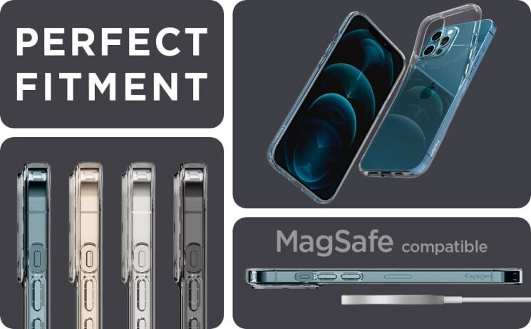 Защитный чехол Spigen (SGP) Crystal Flex для Apple iPhone 12 mini - Crystal Clear: фото 8 из 9