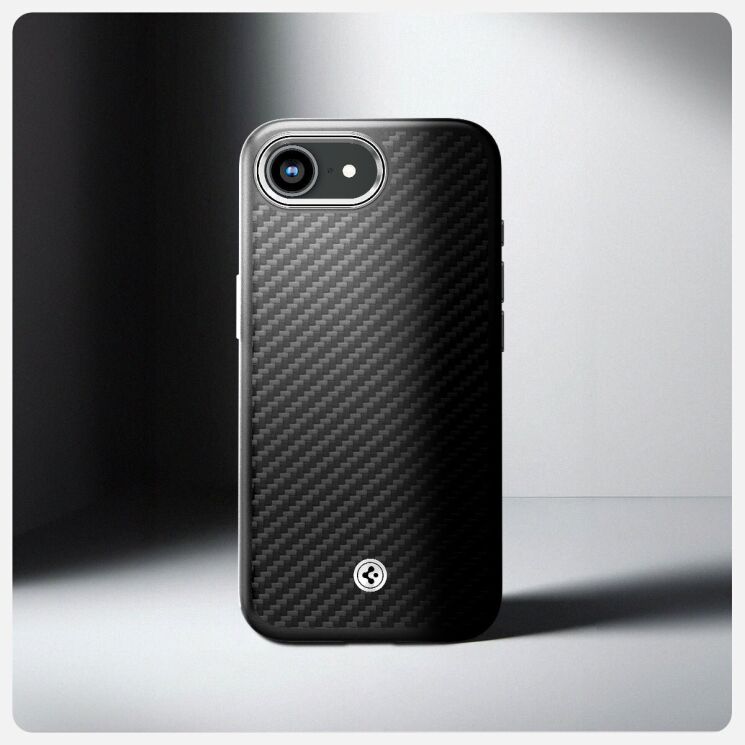 Защитный чехол Spigen (SGP) Enzo Aramid для Apple iPhone 16e (ACS09153) - Matte Black: фото 17 из 17
