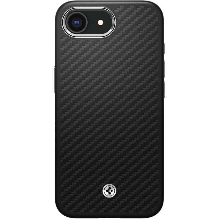 Защитный чехол Spigen (SGP) Enzo Aramid для Apple iPhone 16e (ACS09153) - Matte Black: фото 2 из 17