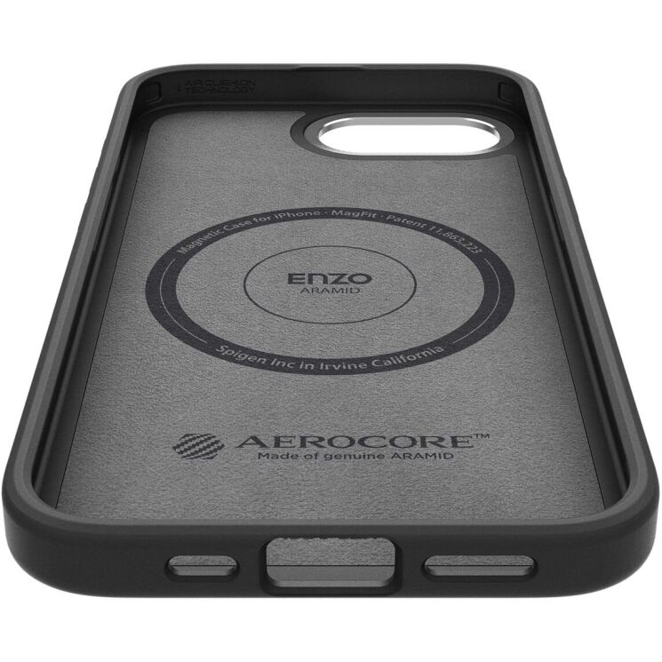 Защитный чехол Spigen (SGP) Enzo Aramid для Apple iPhone 16e (ACS09153) - Matte Black: фото 10 из 17