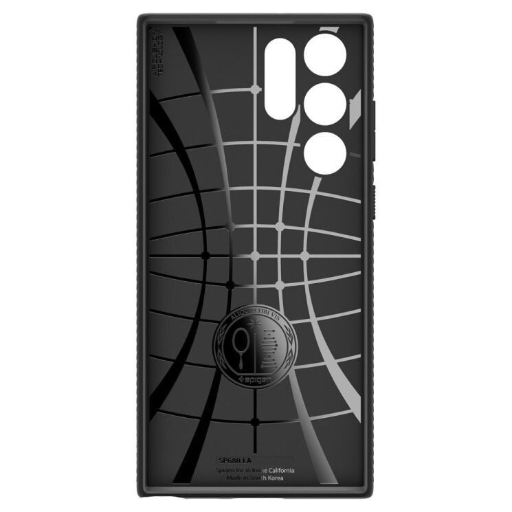 Захисний чохол Spigen (SGP) Liquid Air для Samsung Galaxy S22 Ultra (S908) - Matte Black: фото 7 з 21