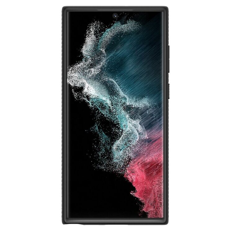 Захисний чохол Spigen (SGP) Liquid Air для Samsung Galaxy S22 Ultra (S908) - Matte Black: фото 6 з 21