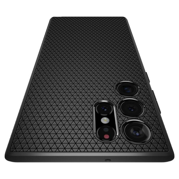Захисний чохол Spigen (SGP) Liquid Air для Samsung Galaxy S22 Ultra (S908) - Matte Black: фото 4 з 21