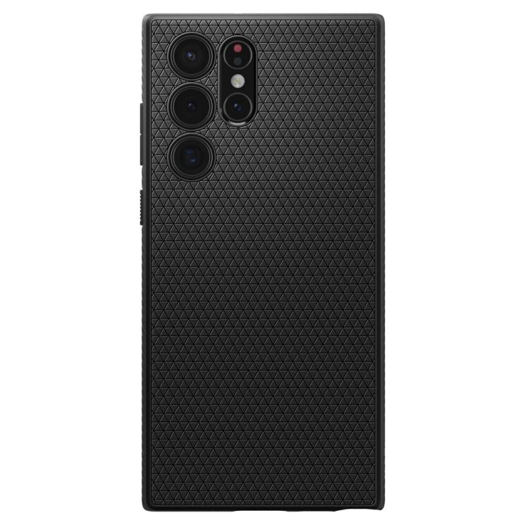 Захисний чохол Spigen (SGP) Liquid Air для Samsung Galaxy S22 Ultra (S908) - Matte Black: фото 5 з 21
