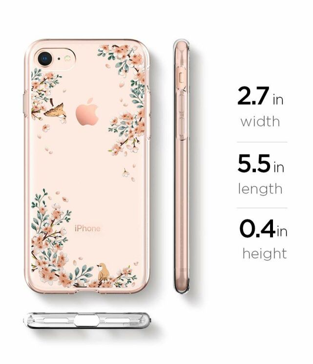 Защитный чехол Spigen SGP Liquid Crystal Blossom для iPhone 7 / iPhone 8 - Crystal Clear: фото 6 из 8