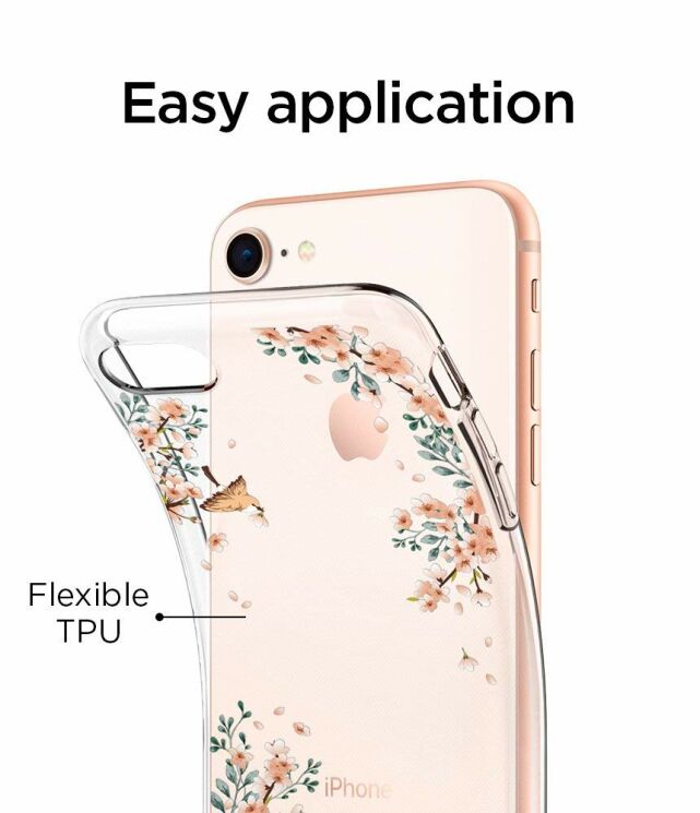 Защитный чехол Spigen SGP Liquid Crystal Blossom для iPhone 7 / iPhone 8 - Crystal Clear: фото 5 из 8