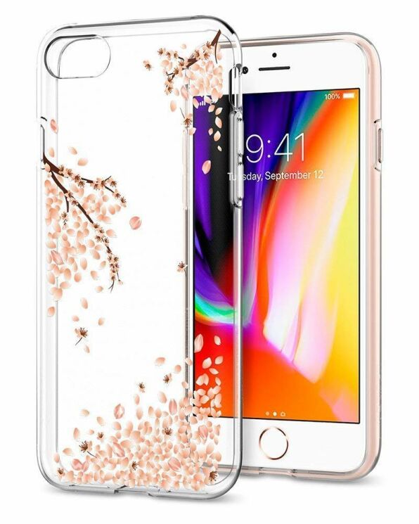 Защитный чехол Spigen SGP Liquid Crystal Blossom для iPhone 7 / iPhone 8 - Crystal Clear: фото 1 из 8