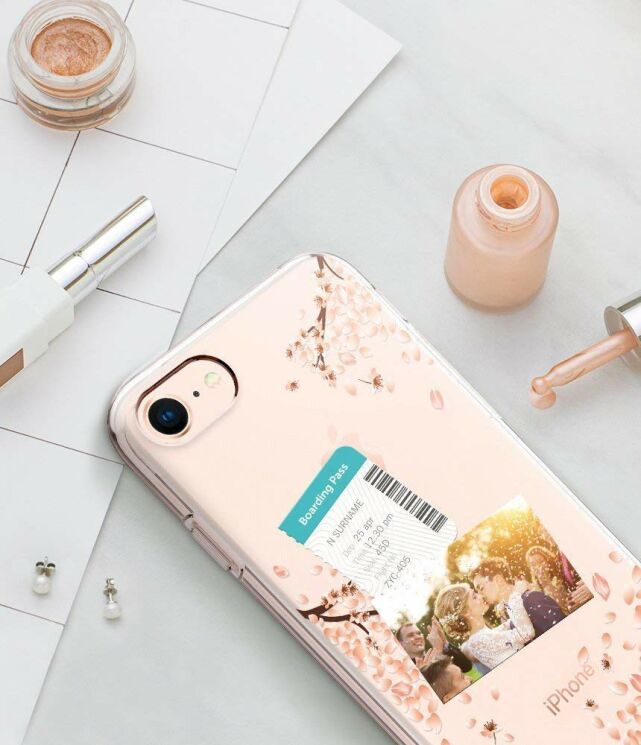 Защитный чехол Spigen SGP Liquid Crystal Blossom для iPhone 7 / iPhone 8 - Crystal Clear: фото 4 из 8