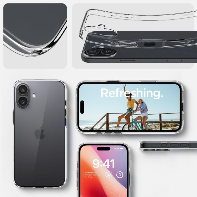 Защитный чехол Spigen (SGP) Liquid Crystal для Apple iPhone 16 Plus - Crystal Clear: фото 13 из 13