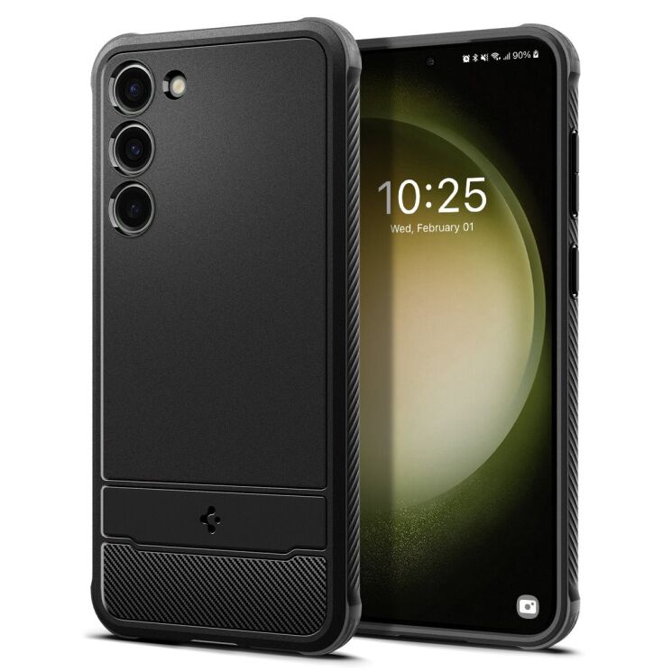 Захисний чохол Spigen (SGP) Rugged Armor для Samsung Galaxy S23 (S911) - Matte Black: фото 1 з 19