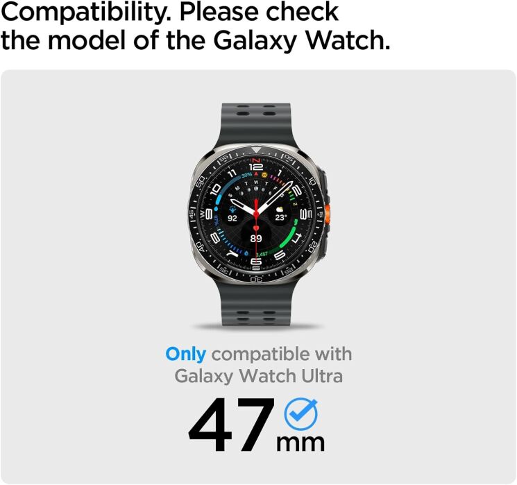 Защитный чехол Spigen (SGP) Rugged Armor (FW) для Samsung Galaxy Watch Ultra (47mm) - Matte Black: фото 11 из 16
