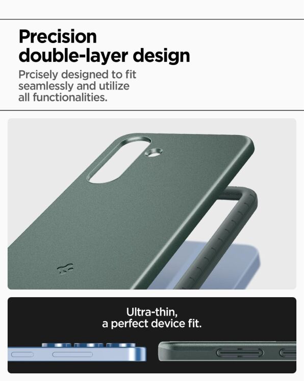 Защитный чехол Spigen (SGP) Thin Fit (MagFit) для Samsung Galaxy S25 (S931) ACS08994 - Abyss Green: фото 14 из 17