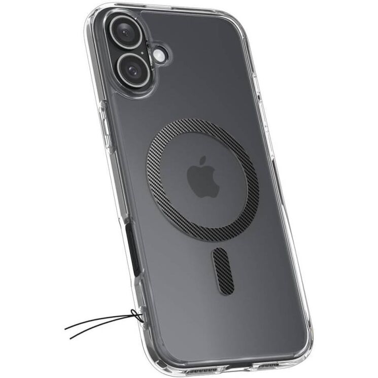 Защитный чехол Spigen (SGP) Ultra Hybrid (MagFit) для Apple iPhone 16 Plus (ACS08077) - Carbon Fiber: фото 2 из 15