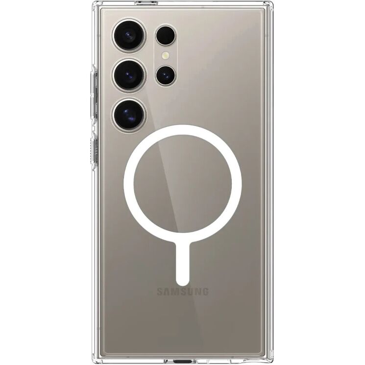 Захисний чохол Spigen (SGP) Ultra Hybrid OneTap Ring для Samsung Galaxy S24 Ultra (S928) ACS07297 - White: фото 2 з 15