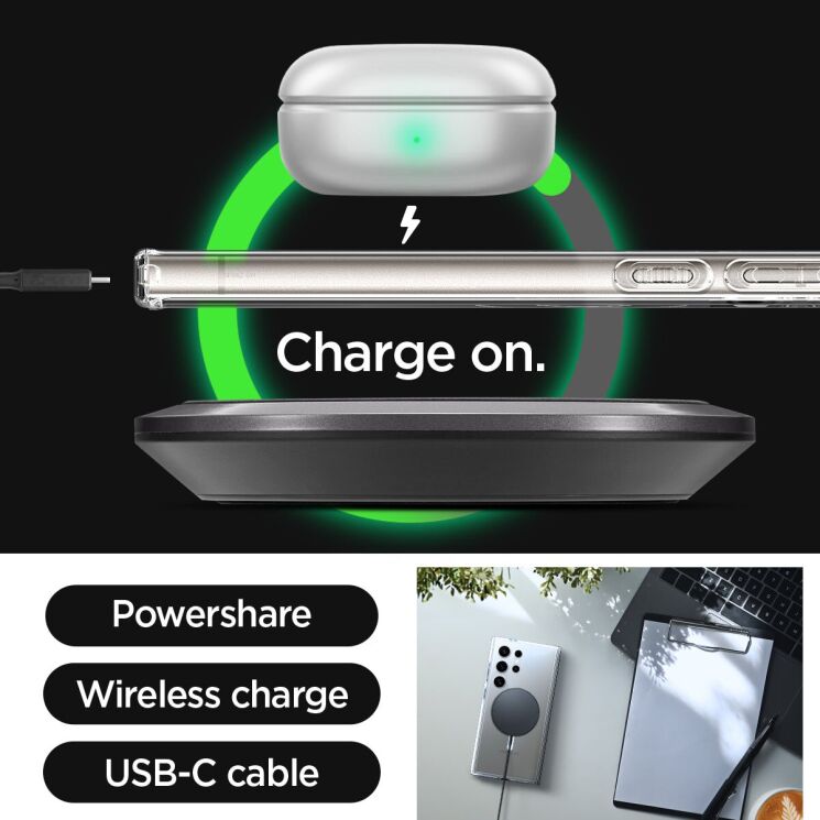 Захисний чохол Spigen (SGP) Ultra Hybrid OneTap Ring для Samsung Galaxy S24 Ultra (S928) ACS07297 - White: фото 15 з 15