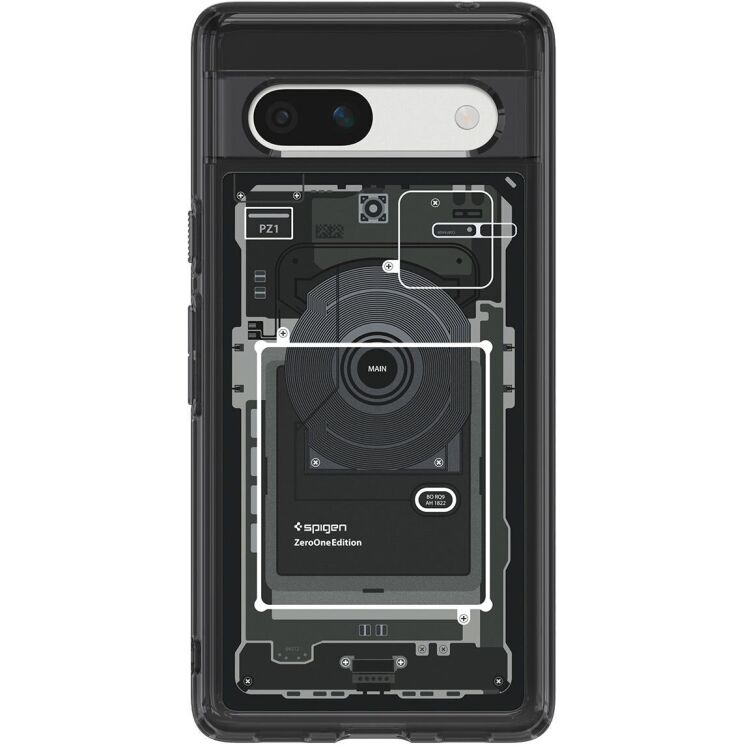 Защитный чехол Spigen (SGP) Ultra Hybrid Zero One для Google Pixel 7a (ACS06093) - Black: фото 2 из 15