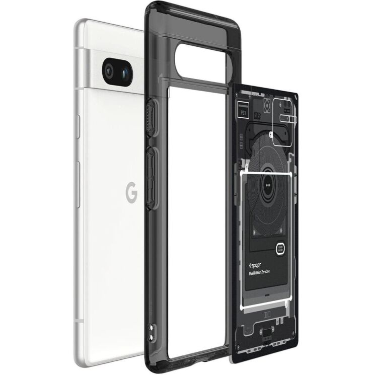 Защитный чехол Spigen (SGP) Ultra Hybrid Zero One для Google Pixel 7a (ACS06093) - Black: фото 6 из 15