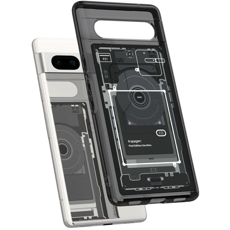 Защитный чехол Spigen (SGP) Ultra Hybrid Zero One для Google Pixel 7a (ACS06093) - Black: фото 5 из 15