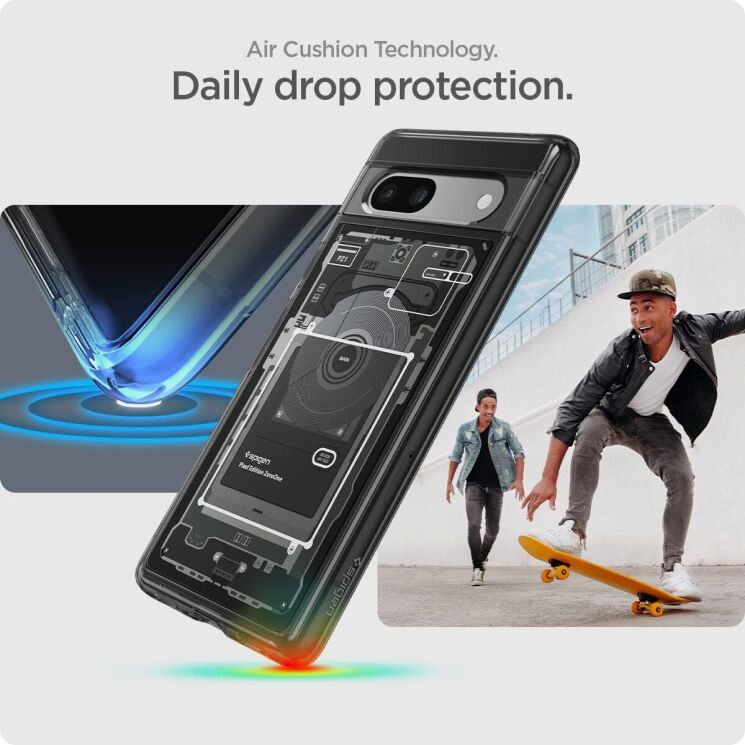 Защитный чехол Spigen (SGP) Ultra Hybrid Zero One для Google Pixel 7a (ACS06093) - Black: фото 13 из 15
