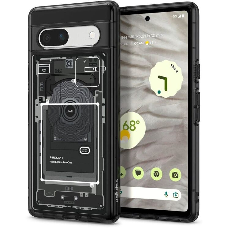 Защитный чехол Spigen (SGP) Ultra Hybrid Zero One для Google Pixel 7a (ACS06093) - Black: фото 1 из 15