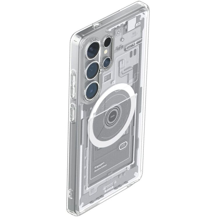 Защитный чехол Spigen (SGP) Ultra Hybrid Zero One (MagFit) для Samsung Galaxy S25 Ultra (S938) ACS08958 - White: фото 8 из 18