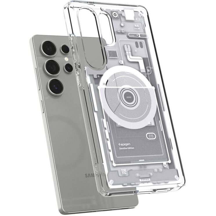 Защитный чехол Spigen (SGP) Ultra Hybrid Zero One (MagFit) для Samsung Galaxy S25 Ultra (S938) ACS08958 - White: фото 4 из 18